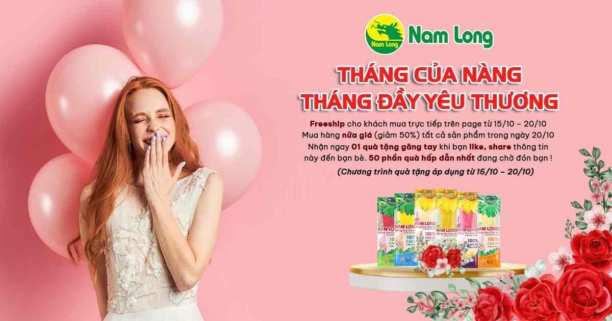 gang tay cao su Nam Long hướng dương